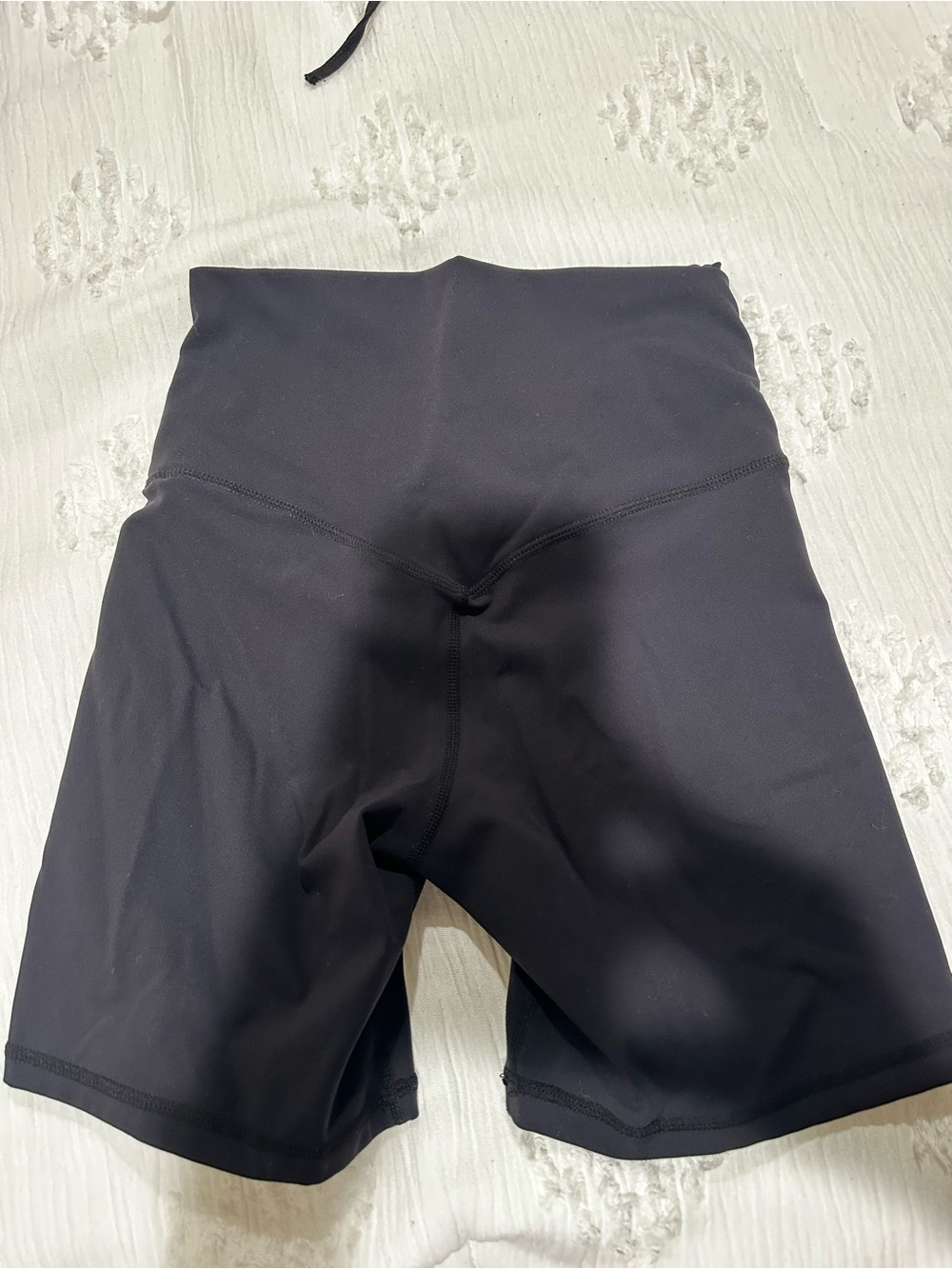 Black biker shorts no front seam